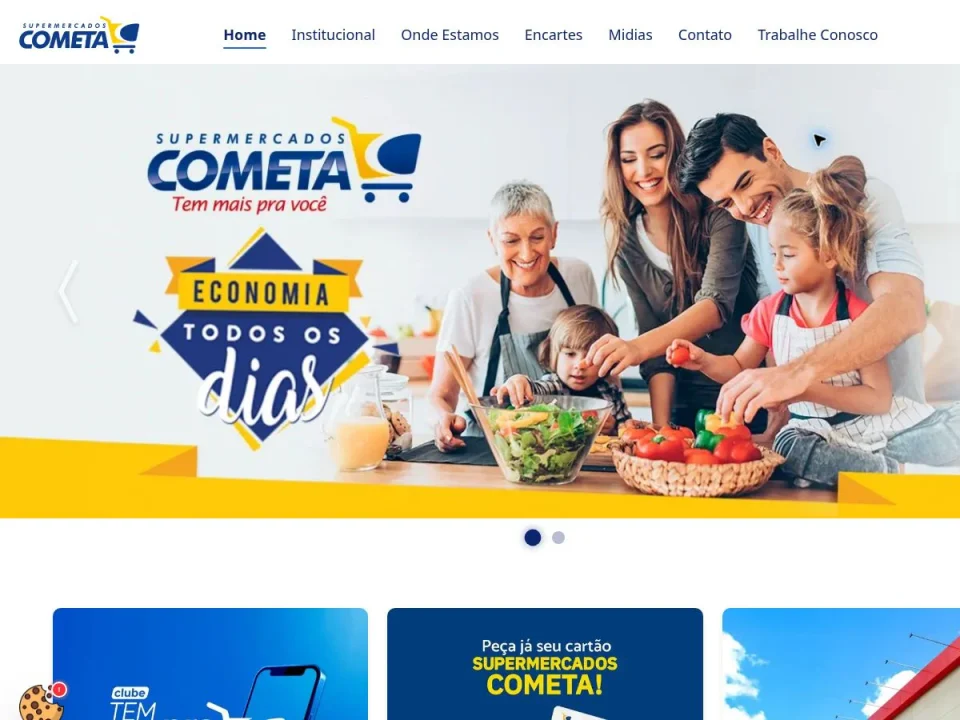Capa do projeto Cometa Supermercados
