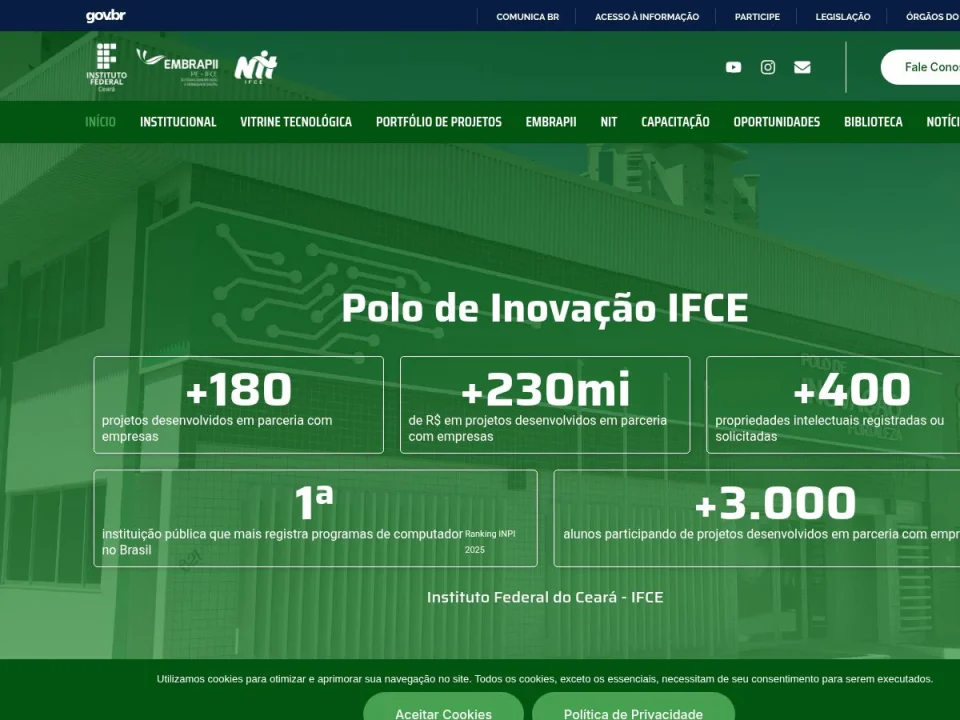 Capa do projeto Polo de Inovação IFCE