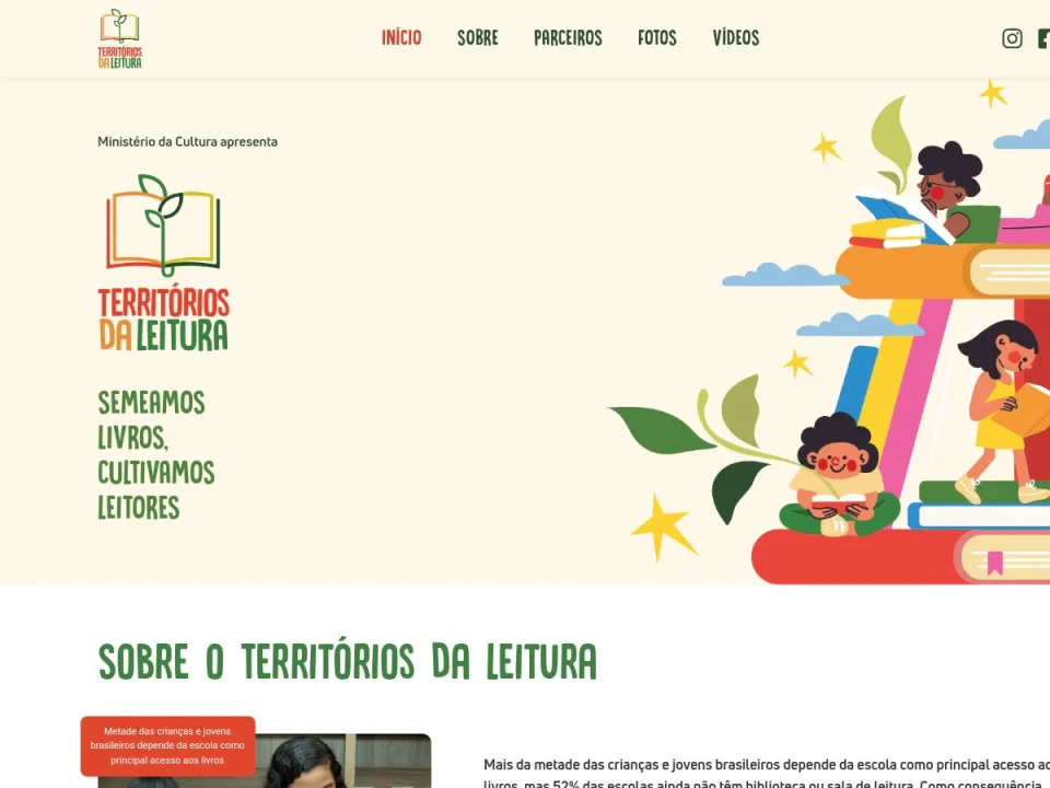 Capa do projeto Territórios da Leitura